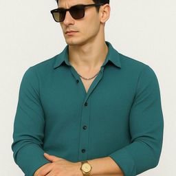 IKON FASHION Men Textured Spread Collar Casual Shirt-image-52