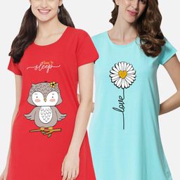 FFLIRTYGO Printed Nightdress-image-45