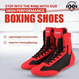 RXN Men Leather High-Top Training or Gym Non-Marking Shoes-22