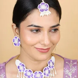 Tipsy closet Women Purple Jewellery Set-image-80