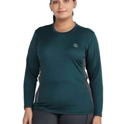 Chkokko Green & Grey Plain T-Shirt-image-38