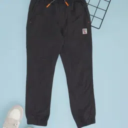 Pantaloons Junior Boys Grey Cotton Solid Joggers-image-33