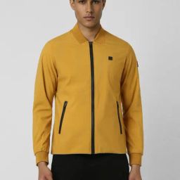 Van Heusen Yellow Regular Fit Bomber Jacket-image-35
