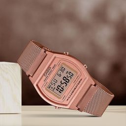 CASIO Unisex Rose Gold Digital Watch D216 B640WMR-5ADF-36