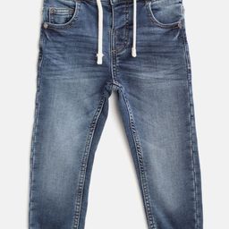 Marks & Spencer Boys Blue Regular Fit Mid-Rise Clean Look Sustainable Stretchable Jeans-image-20