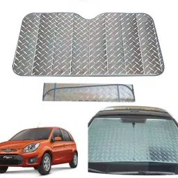 Auto Pearl F111 Dashboard Sun Shade Cover with Suction Cup for Ford Figo (Grey)-picture-39