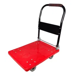 Welbuilt 150 Kg Capacity PVC Red Portable Folding Hand Platform Trolley-4