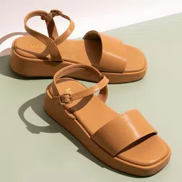Inc 5 Open Toe Flatform Heels with Buckles-47