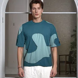 UNRL Colourblocked Oversized T-shirt-image-54