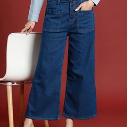 all about you Women Wide Leg High-Rise Stretchable Jeans-image-23