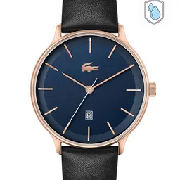 Lacoste Men Blue Dial & Black Leather Straps Analogue Watch 2011168-picture-24