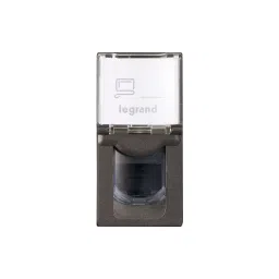 Legrand Information Socket RJ45 - Cat 5E Myrius Charcoal Grey 1 Module, 6794 64-36
