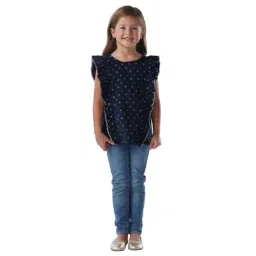 Cherry Crumble By Nitt Hyman Kids Navy Printed Top-image-59