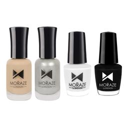 Moraze Pack of 4 Nail Polish Nude & Glossy Nail Polish -16 ML &10 ML-27