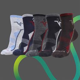 MJE Men Pack Of 5 Patterned Ankle Length Socks-image-30