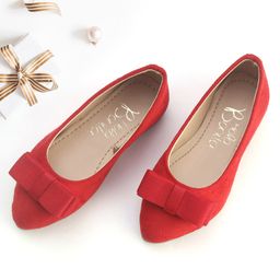 Hola Bonita Slip On Solid Bellies With Bow Applique - Red-image-27