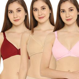 Bella Mama Cotton Blend Non Padded Nursing Bra (Colour May Vary)-image-51