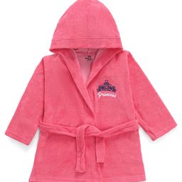Doodle Poodle Terry Knit Full Sleeves Hooded Bath Robe - Pink-image-65