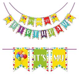 Wobbox 1/2 Happy Birthday Banner, Happy Birthday Decoration Items Multi Color -Pack Of 1-21