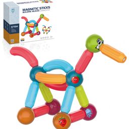 Sanjary Magnetic Sticks Blocks 26 Pieces Toy for kids - Multicolor-27