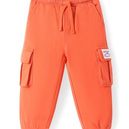 Honeyhap Premium 100% Cotton Knit Full Length Solid Lounge Pant With Bio Finish - Tigerlily Orange-image-94