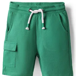 UCB Knitted Knee Length Solid Colour Shorts -Green-picture-30