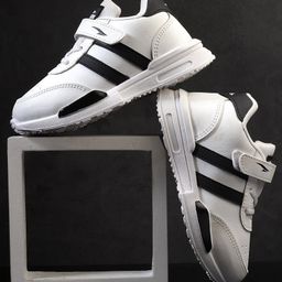 asian Colour Blocked Velcro Closure Sneakers - Beige White & Brown-image-87