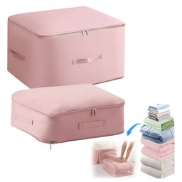 COZY VIBES Ultra Space Saving Self Compression Organizer, Compression, Storage bags with Zipper, Quilt Compression Bags for Storage, Large Capacity Organizer Bag- PACK OF 1- COLOR MAY VARY-image-23