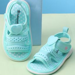 Cute Walk by Babyhug Velcro Closure Sandals - Sea Green-picture-39