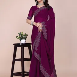Sadika Beads and Stones Embellished Saree-14