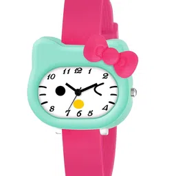 ON TIME OCTUS Girls Printed Dial & Straps Kitty Analogue Watch KD-013 DARK PINK-image-92