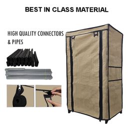 Urban Choice 4-Shelves Durable Metal Frame Modular Shoe Rack with 10-Inch Gapping in each Shelf & 100 GSM Fabric in Beige image 5