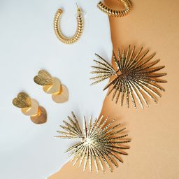 VIRAASI Oval Hoop Earrings-image-95