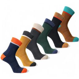 Sockscarving Men Pack Of 6 Patterned Cotton Breathable Calf Length Socks-11