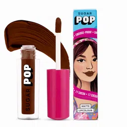 SUGAR POP 8 Hour Stay Non-Drying & Smudge Proof Matte Lipcolour 1.6 ml - Cocoa 17-38