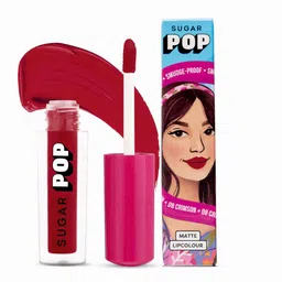 SUGAR POP 8 Hour Stay Non-Drying & Smudge Proof Matte Lipcolour 1.6 ml - Crimson 08-20