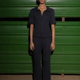 Meko Studio Dark Blue Emanate Maeve Shirt with Pant-image-55
