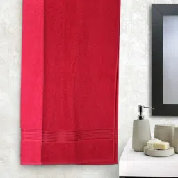 Bianca D'ross Pink & Red 380 GSM Bath Towels - Set of 2-50
