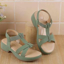 Metro Women Textured Open Toe Flats-82