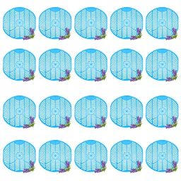 Zureni Urinal Pot Mat Anti-Splash Deodorizer Spatter Levender Fragrance For Bathroom and Restroom (Pack of20)-image-75