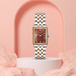 CARLOS PHILIP Women Brass Embellished Dial & Stainless Steel Bracelet Style Straps Analogue Watch S04029-5-image-88