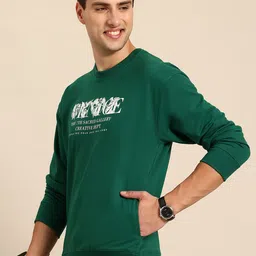 Mast & Harbour Typography Printed Sweatshirt with Insert Pockets image 3