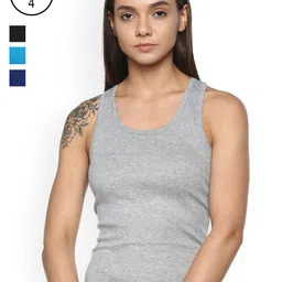 Leading Lady Women Pack of 4 Camisoles m-SARA-4-image-13