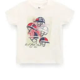 U.S. Polo Assn. Kids White Printed T-Shirt-picture-32