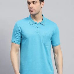 Monte Carlo Firozi Cotton Regular Fit Polo T-Shirt-image-53