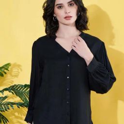 Anvi Be Yourself Black Regular Fit Shirt-image-77