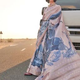 Odette Grey Printed Saree-picture-34