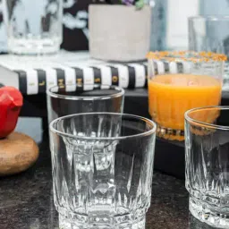 Goodhomes Transparent Glass Lucky Whisky Glasses (280 ml) - Set of 6-image-72