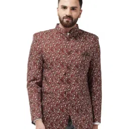 Sojanya Rust & Beige Printed Blazer-image-20