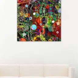 999store Multicolor Graffiti Collage Abstract Canvas Painting-image-57